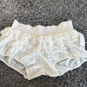 White Urban Outfitters Ruffled Bloomers